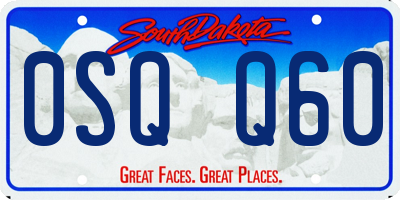SD license plate 0SQQ60