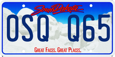 SD license plate 0SQQ65