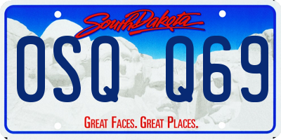 SD license plate 0SQQ69