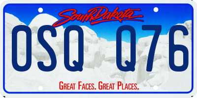 SD license plate 0SQQ76