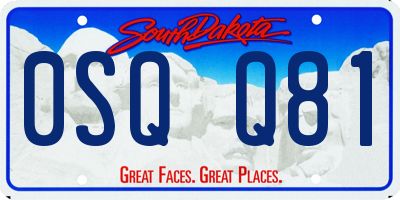 SD license plate 0SQQ81