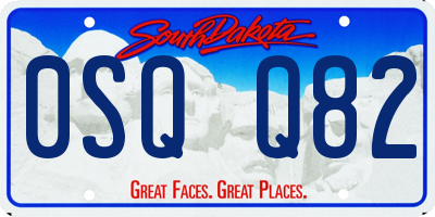 SD license plate 0SQQ82
