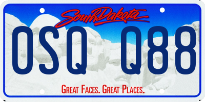 SD license plate 0SQQ88