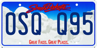 SD license plate 0SQQ95