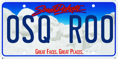SD license plate 0SQR00