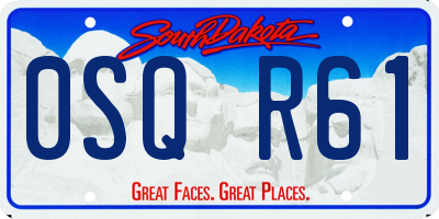 SD license plate 0SQR61