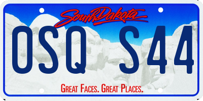 SD license plate 0SQS44