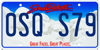 SD license plate 0SQS79