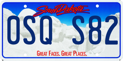 SD license plate 0SQS82