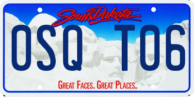 SD license plate 0SQT06