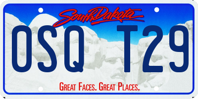 SD license plate 0SQT29