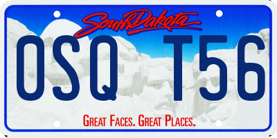 SD license plate 0SQT56