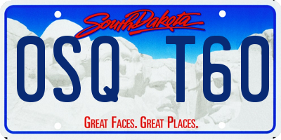 SD license plate 0SQT60