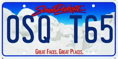 SD license plate 0SQT65