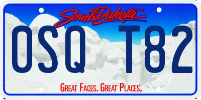 SD license plate 0SQT82