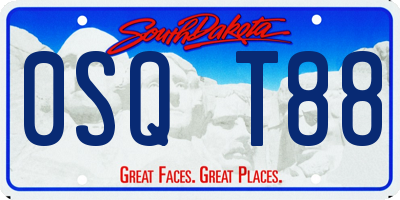 SD license plate 0SQT88