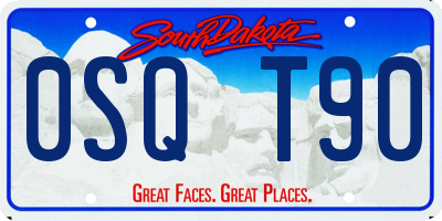 SD license plate 0SQT90