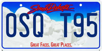 SD license plate 0SQT95