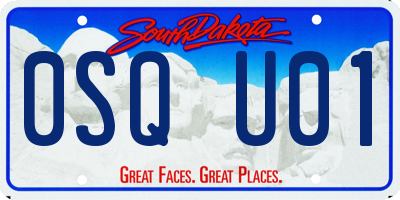 SD license plate 0SQU01