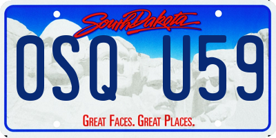 SD license plate 0SQU59