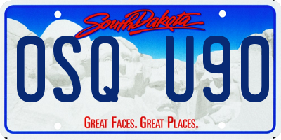 SD license plate 0SQU90