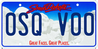 SD license plate 0SQV00