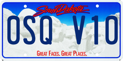 SD license plate 0SQV10