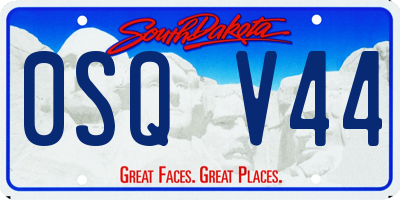 SD license plate 0SQV44
