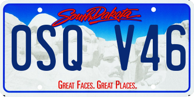 SD license plate 0SQV46