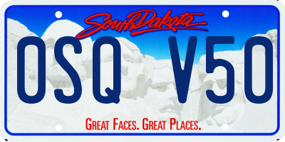 SD license plate 0SQV50