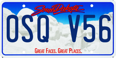 SD license plate 0SQV56