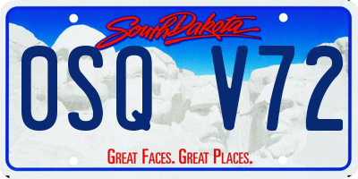 SD license plate 0SQV72