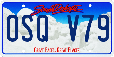 SD license plate 0SQV79