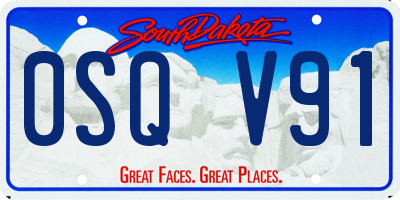 SD license plate 0SQV91