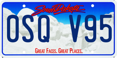SD license plate 0SQV95