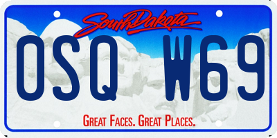 SD license plate 0SQW69