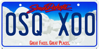 SD license plate 0SQX00