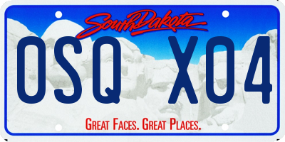 SD license plate 0SQX04