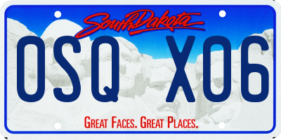 SD license plate 0SQX06