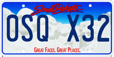 SD license plate 0SQX32