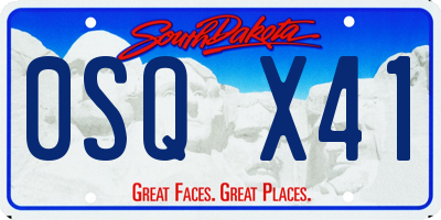 SD license plate 0SQX41