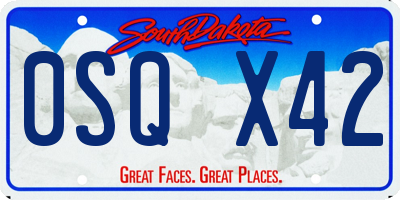 SD license plate 0SQX42