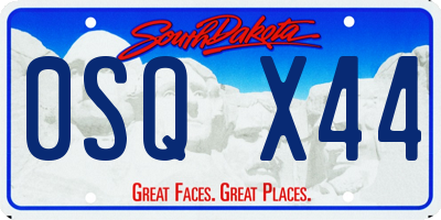 SD license plate 0SQX44