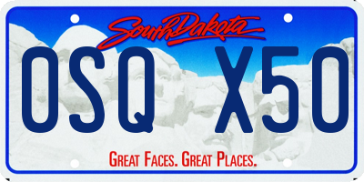 SD license plate 0SQX50