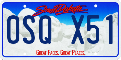 SD license plate 0SQX51