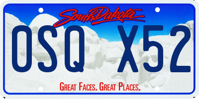 SD license plate 0SQX52