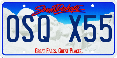 SD license plate 0SQX55