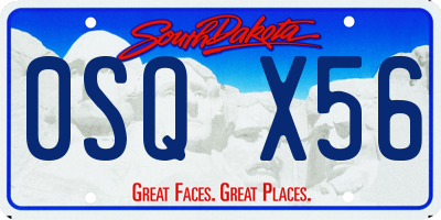 SD license plate 0SQX56