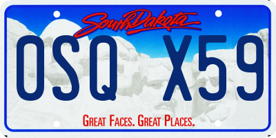 SD license plate 0SQX59