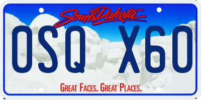 SD license plate 0SQX60